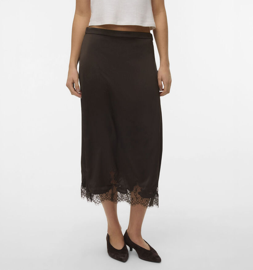 Vero Moda Ginny Lace Donkerbruine Midi-Rok voor dames (380521)