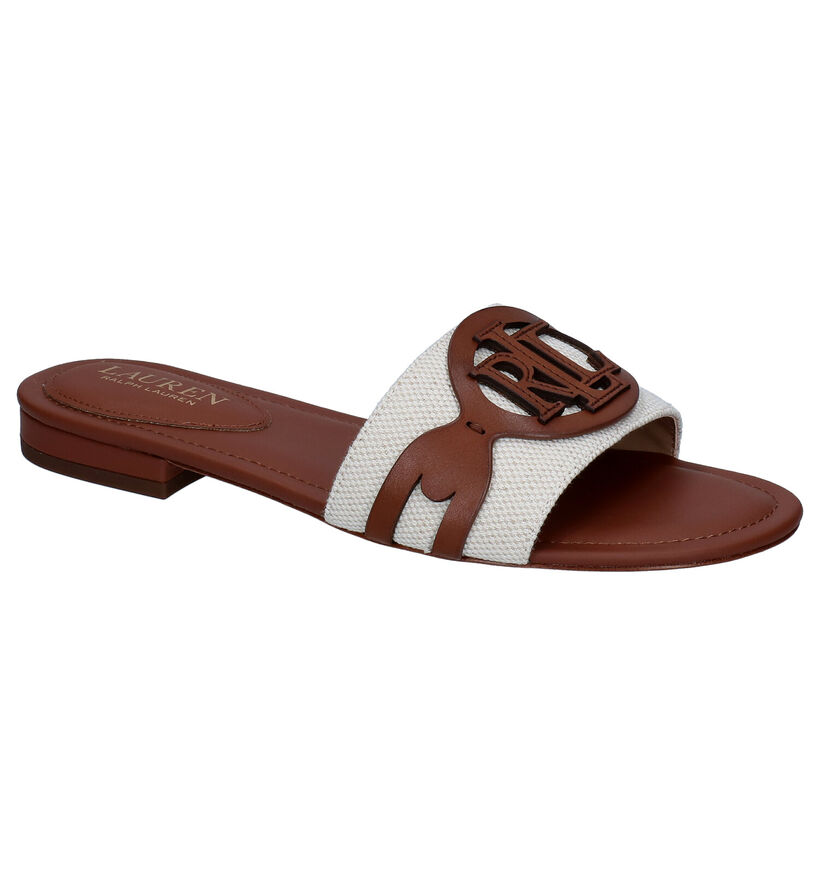 Lauren Ralph Lauren Cognac Muiltjes in stof (291438)