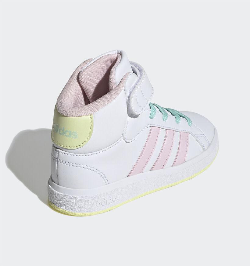 adidas Grand Court Mid K Baskets en Blanc pour filles (343271)