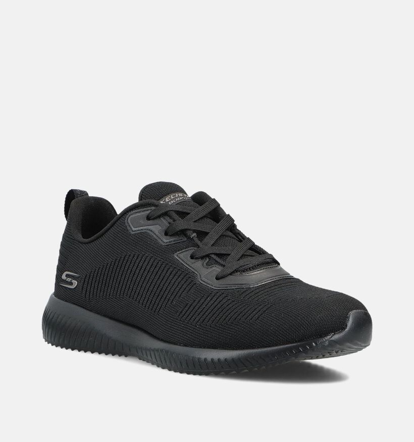 Skechers Bobs Squad Tough Talk Baskets en Noir pour femmes (361047) - pour semelles orthopédiques