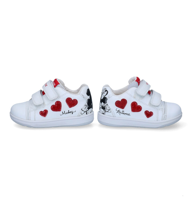 Geox Mickey & Minnie Chaussures à velcro en Blanc en cuir (310988)