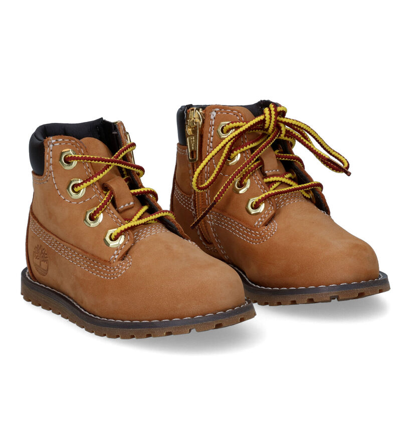 Timberland Pokey Pine 6IN BOOT Cognac Bottines voor jongens, meisjes (329073) - geschikt voor steunzolen