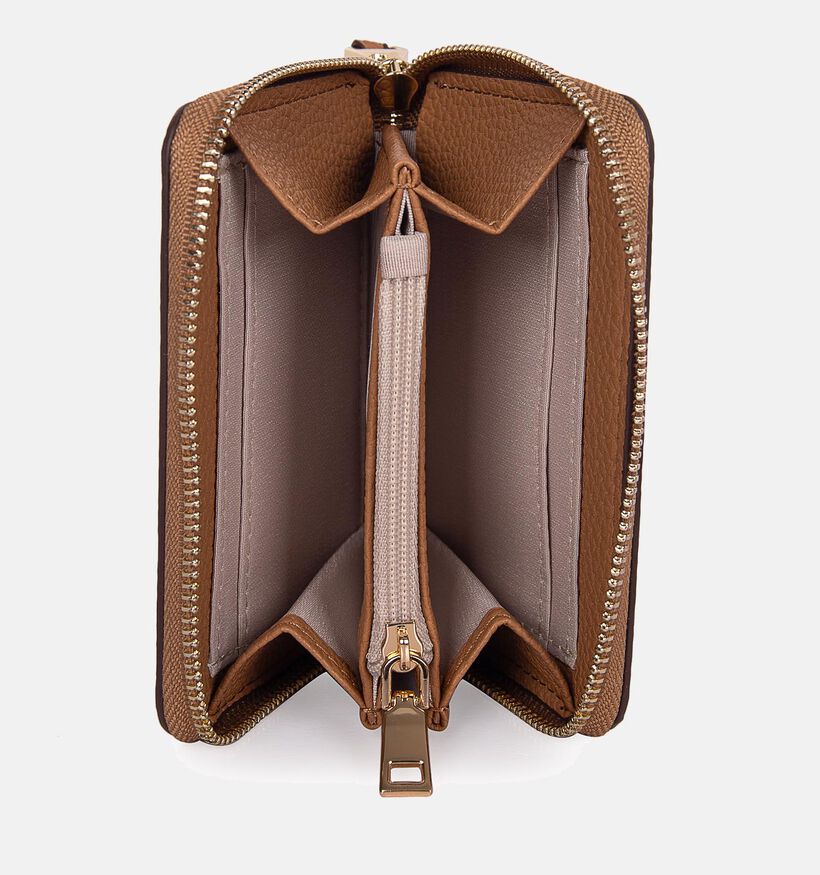 Laurent David Porte-monnaie zipp&eacute; en Cognac pour femmes (374049)