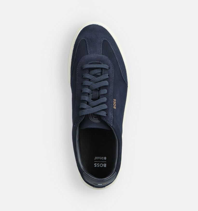 BOSS Kieran Tenn Donkerblauwe Veterschoenen voor heren (366462) - geschikt voor steunzolen