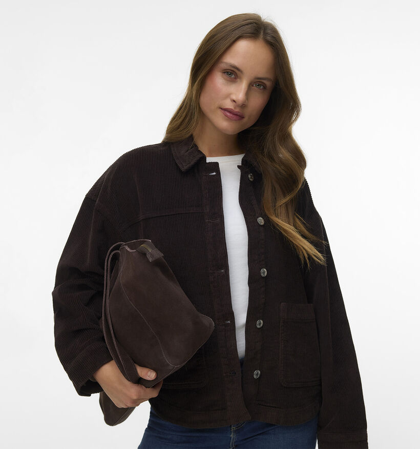 Vero Moda Jamie Manteaux courts en Brun fonc&eacute; pour femmes (377599)