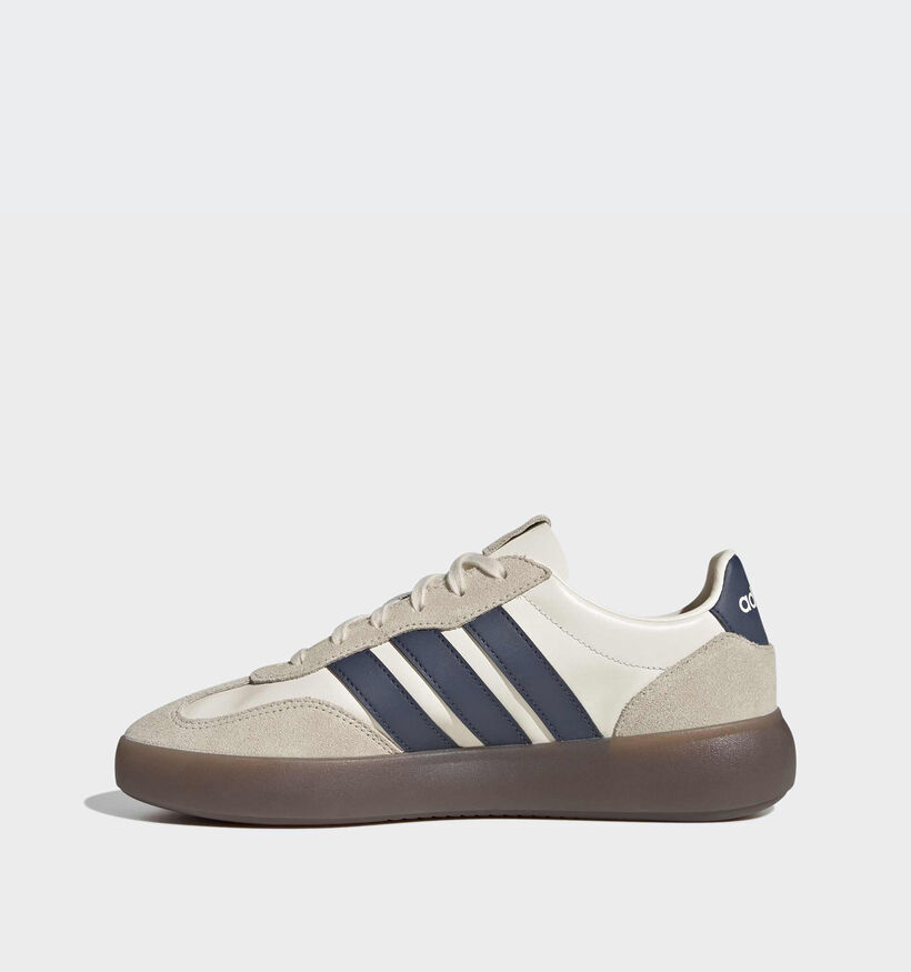 adidas Barreda Decode Lux Baskets en Ecru/Bleu fonc&eacute; pour hommes (372611) - pour semelles orthop&eacute;diques