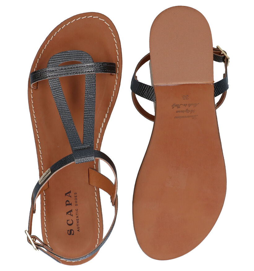 Scapa Sandales plates en Bronze en simili cuir (287708)