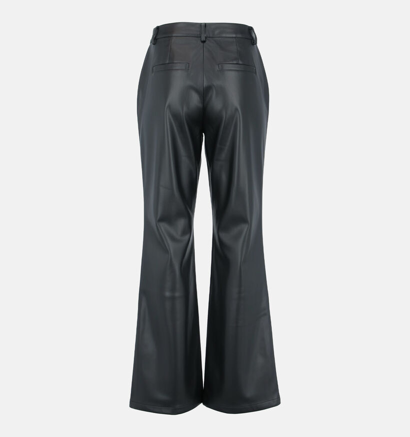 Mexx Faux Leather Zwarte Flared Broek voor dames (365617)