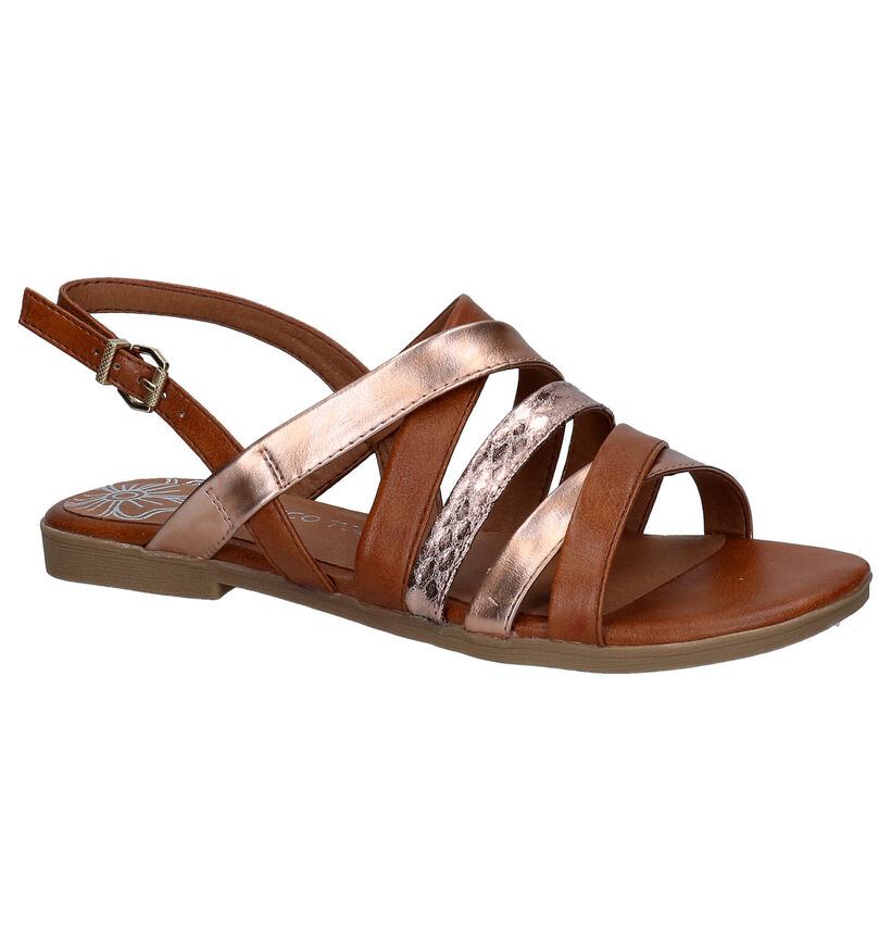 Marco Tozzi Cognac Sandalen in kunstleer (270668)