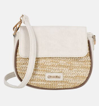 Sac porté croisé beige