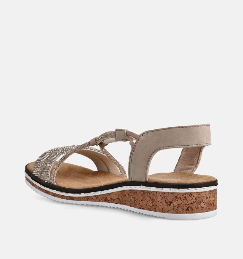 Rieker Gouden Sandalen voor dames (370433)