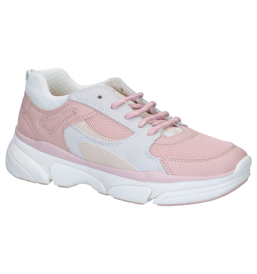 Geox Lunare Baskets en Rose en simili cuir (286921)