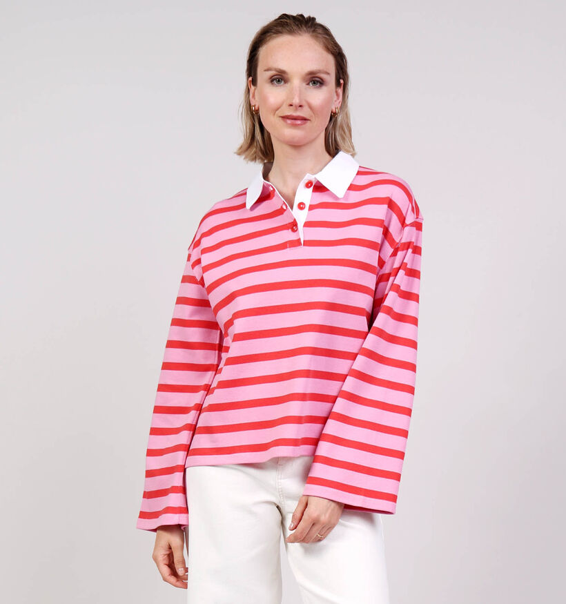 The Shirt Project Roze T-shirt met lange mouwen voor dames (374347)