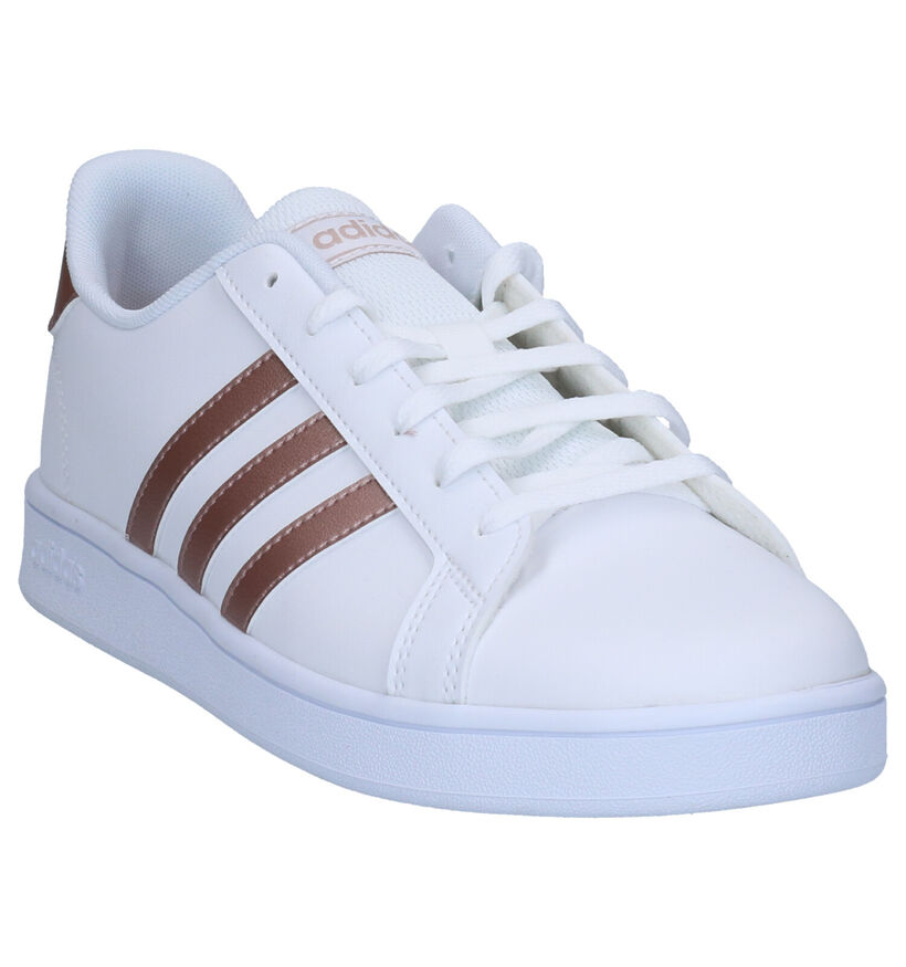 adidas Grand Court K Blauwe Sneakers in kunstleer (308070)