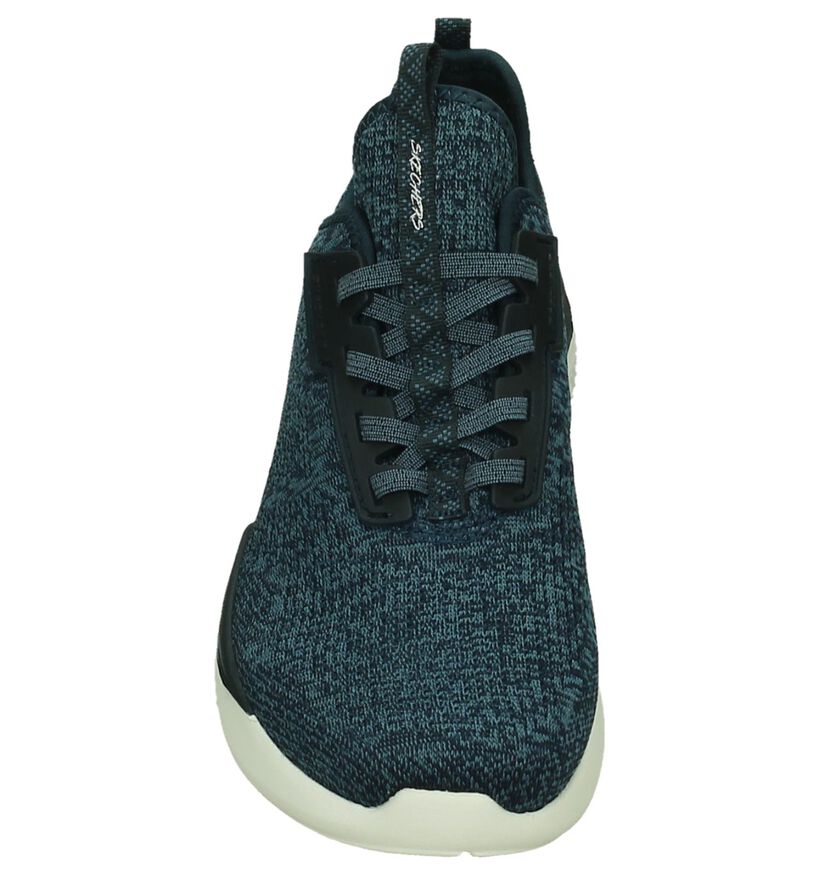 Skechers Baskets slip-on en Bleu foncé en textile (202871)