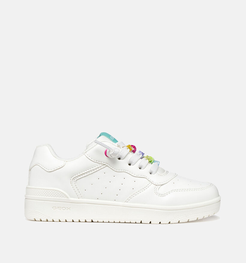 Geox Washiba Baskets basses en Blanc pour filles (368417) - pour semelles orthop&eacute;diques