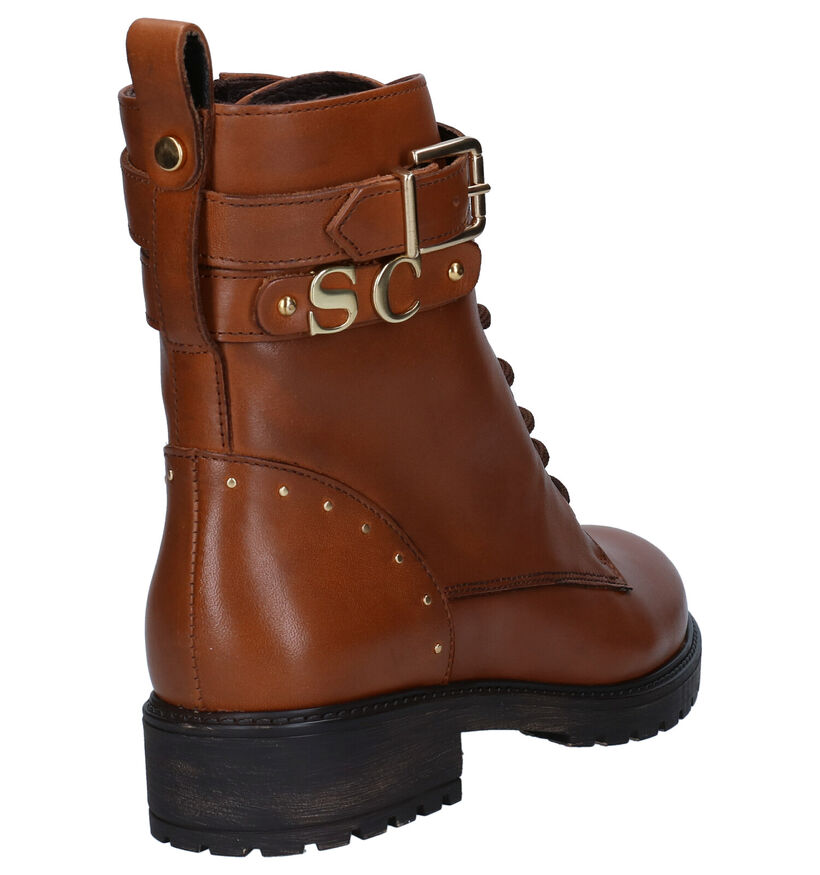 Scapa Cognac Boots in leer (281227)