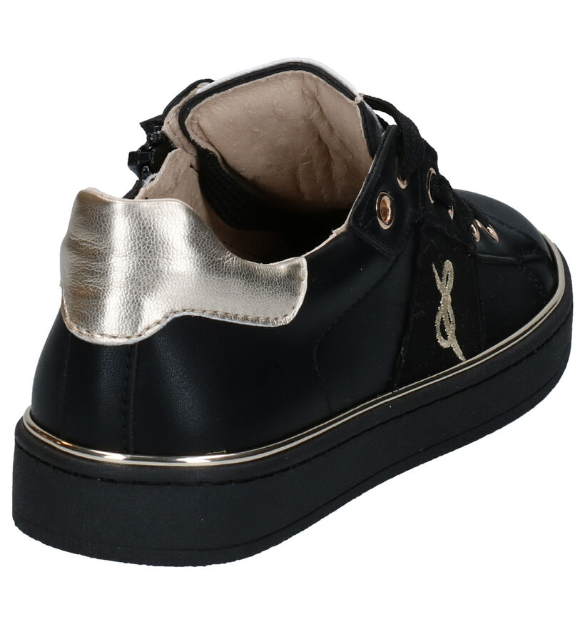 Milo & Mila Zwarte Veterschoenen in kunstleer (281706)