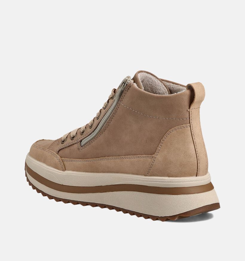 Rieker Beige Hoge Sneakers voor dames (363551) - geschikt voor steunzolen