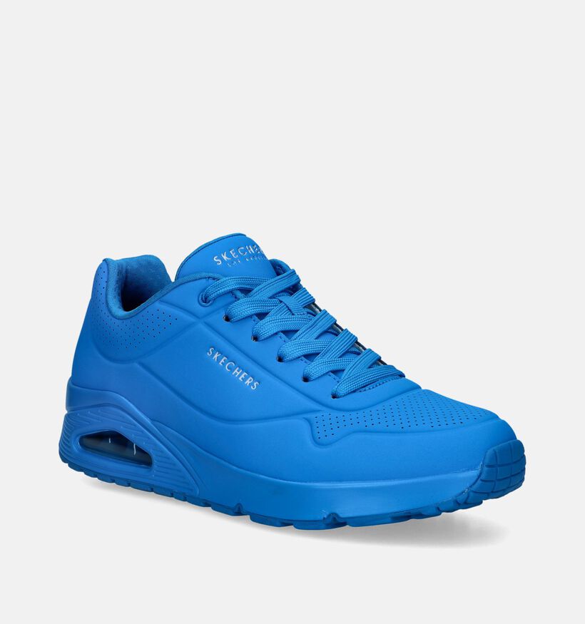 Skechers Uno Stand On Air Blauwe Sneakers voor heren (345183)