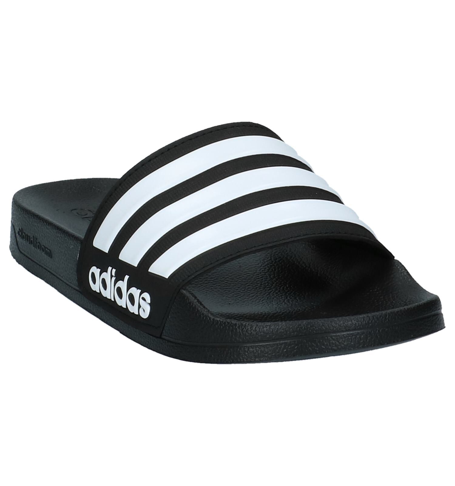 Zwarte Badslippers adidas Cloudfoam Adilette Dames Slippers Online op TORFS.BE