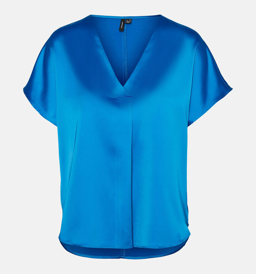 Vero Moda Haby Blauwe Satijnen Blouse (327073)