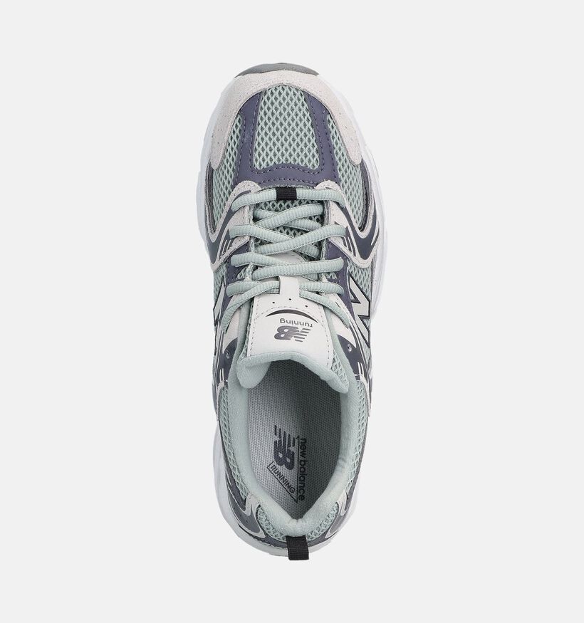New Balance 530 Grijze/Groene Sneakers voor jongens, meisjes (366196) - geschikt voor steunzolen
