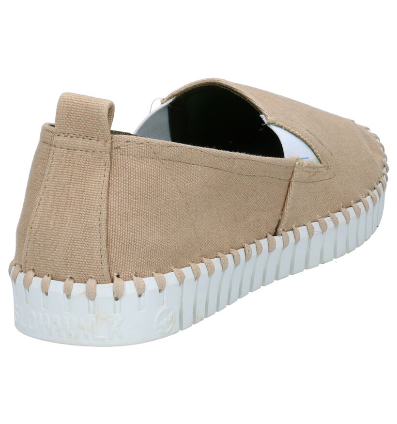 Slowwalk Bones Chaussures Slip-on en Beige en textile (270941)