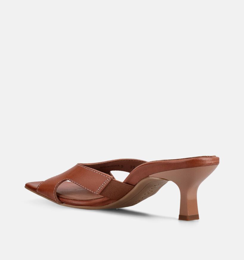 Paul Green Nu-pieds &agrave; talons en Cognac pour femmes (374132)