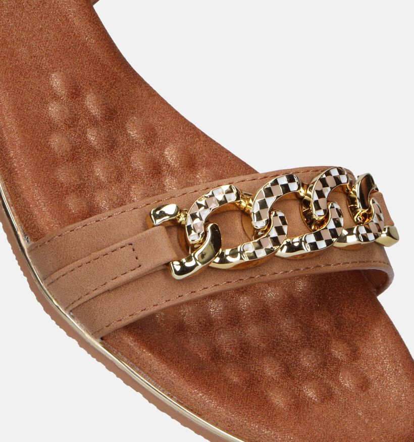 Double Heart Cognac Sandalen voor dames (342057)