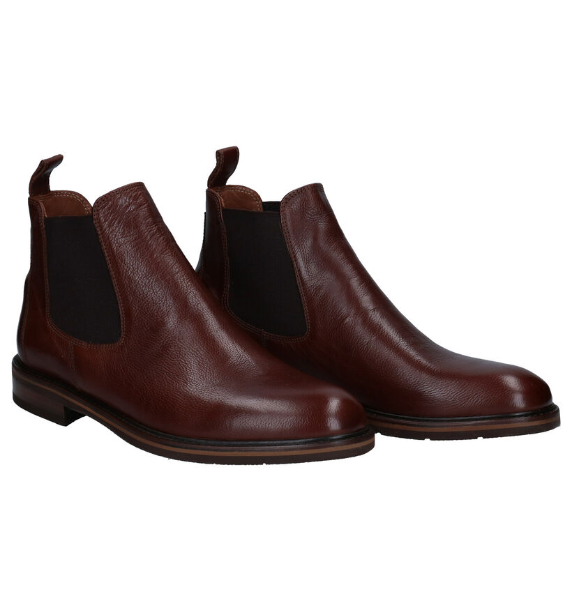 Ambiorix Flemming Chelsea Boots en Cognac en cuir (300715)