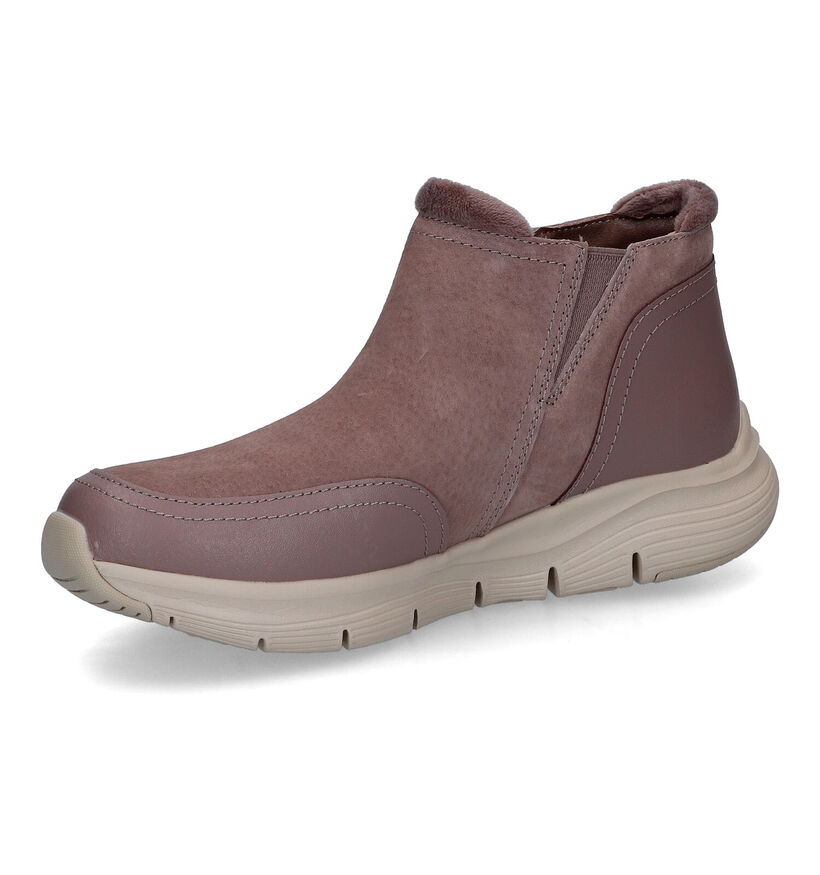 Skechers Arch Fit Smooth Taupe boots voor dames (314046) - geschikt voor steunzolen