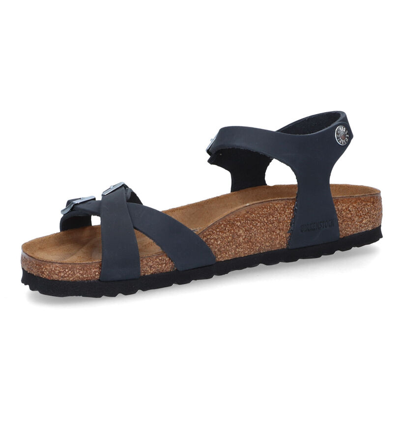 Birkenstock Kumba Zwarte Sandalen in leer (305596)