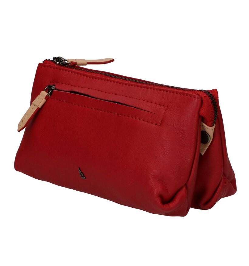 Abbacino Porte- monnaie zippé en Rouge en cuir (274327)