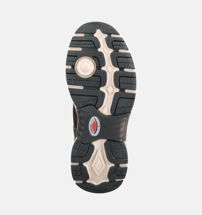 Gabor Rollingsoft Donkerbruine Sneakers voor dames (376950) - geschikt voor steunzolen