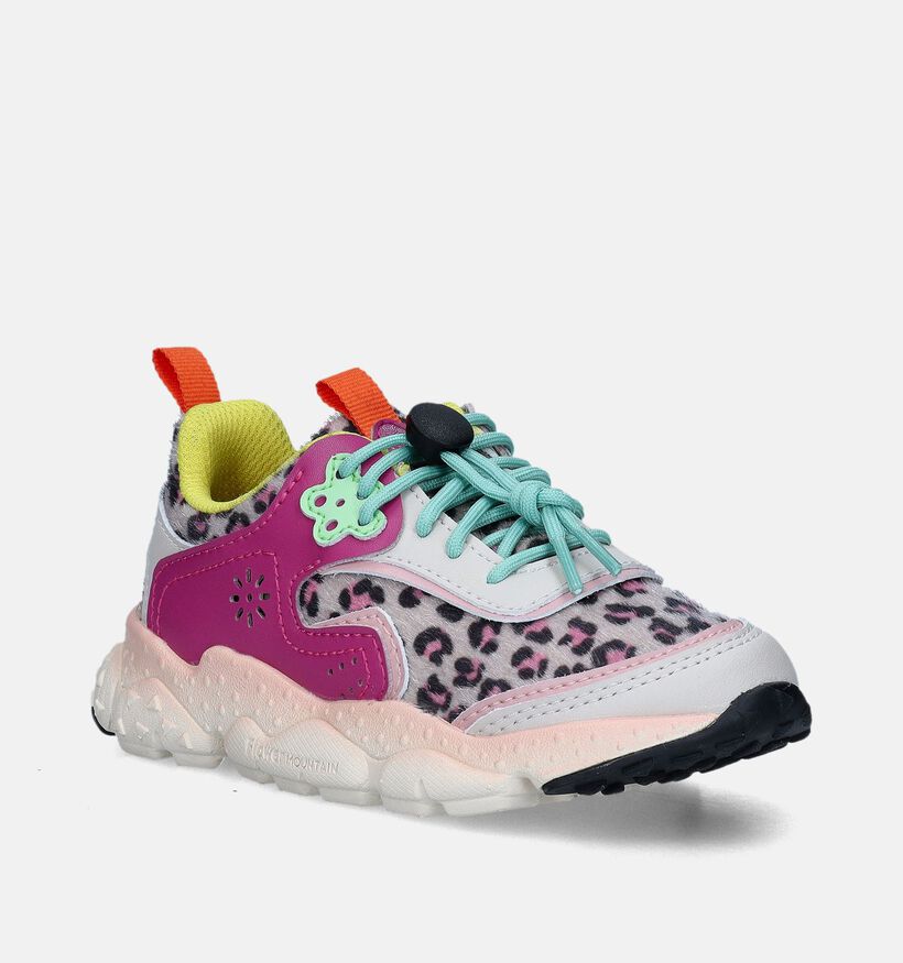 Naturino x Flower Mountain Doi Roze Sneakers voor meisjes (349002) - geschikt voor steunzolen