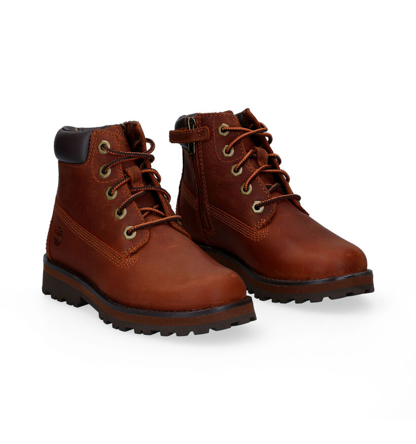 Timberland Courma Kid 6 inch Bottines en Marron pour filles, garçons (329077) - pour semelles orthopédiques