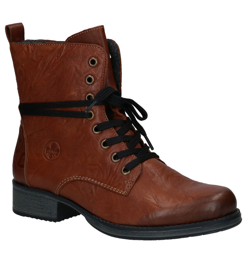 Rieker Zwarte Bottines met veters voor dames (331613)