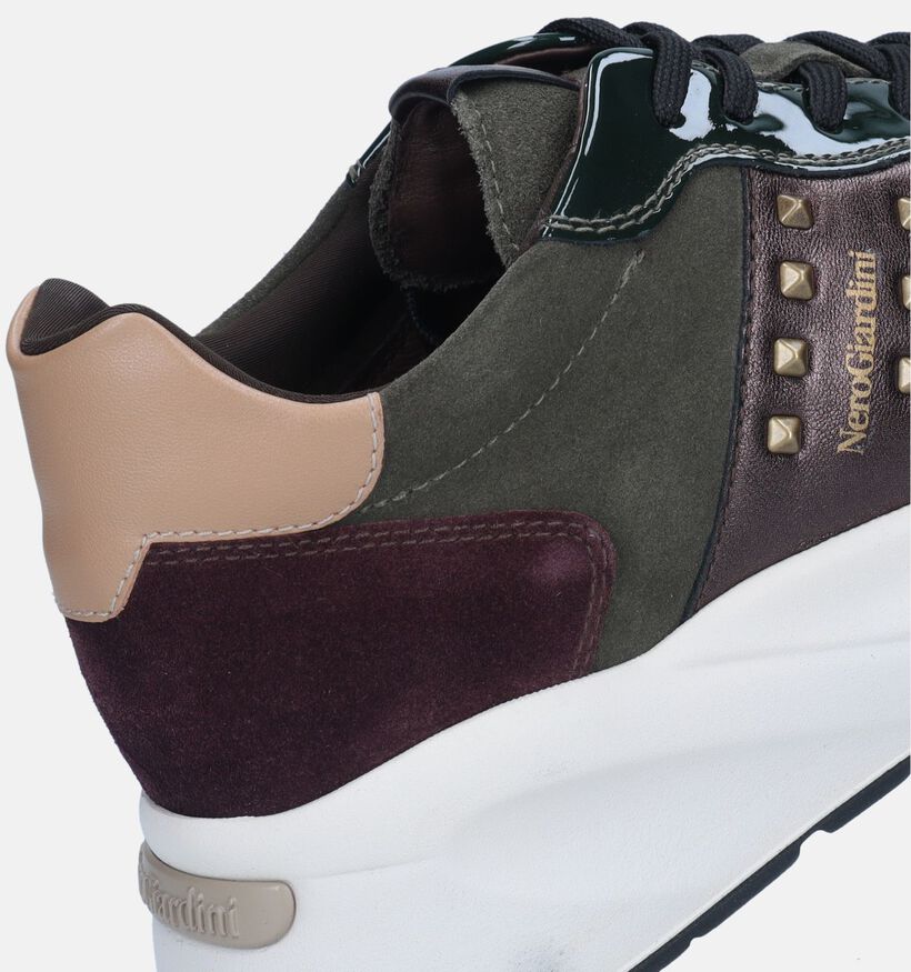 NeroGiardini Kaki Sneakers voor dames (345551) - geschikt voor steunzolen