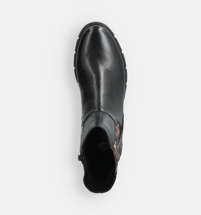 Remonte Leopard Zwarte Chelsea Boots voor dames (360409) - geschikt voor steunzolen