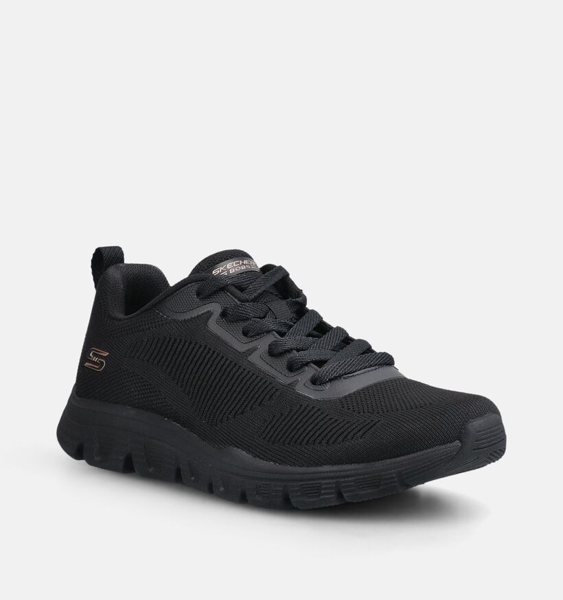 Skechers Bobs Lite Zwarte Sneakers voor dames (375598) - geschikt voor steunzolen