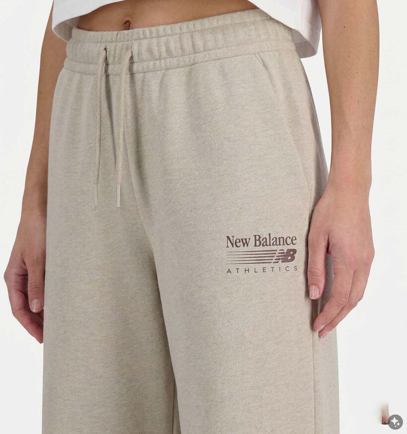 New Balance Trackside Fleece Pantalon de jogging en Beige pour femmes (385900)