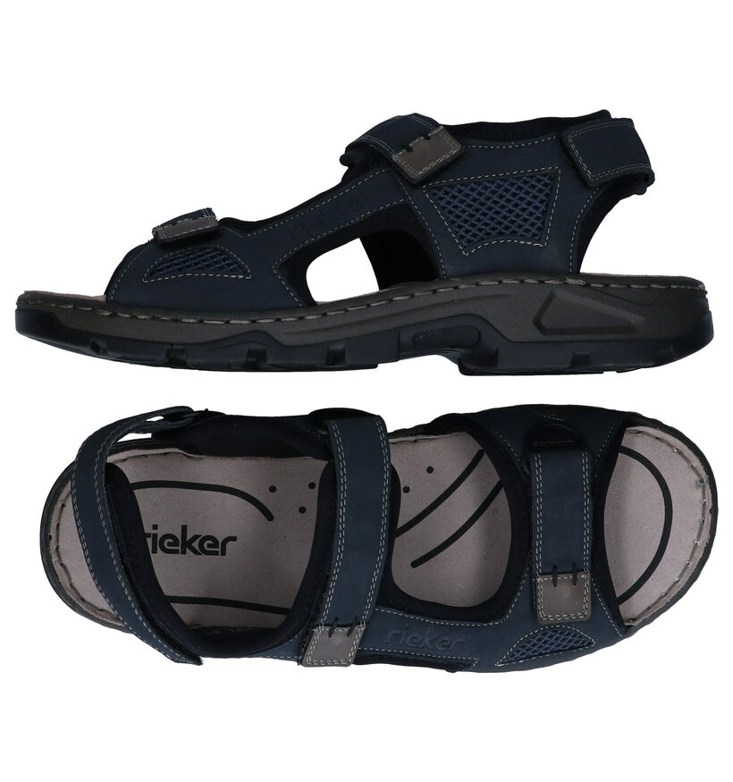 Rieker Sandales en Bleu foncé en simili cuir (288378)