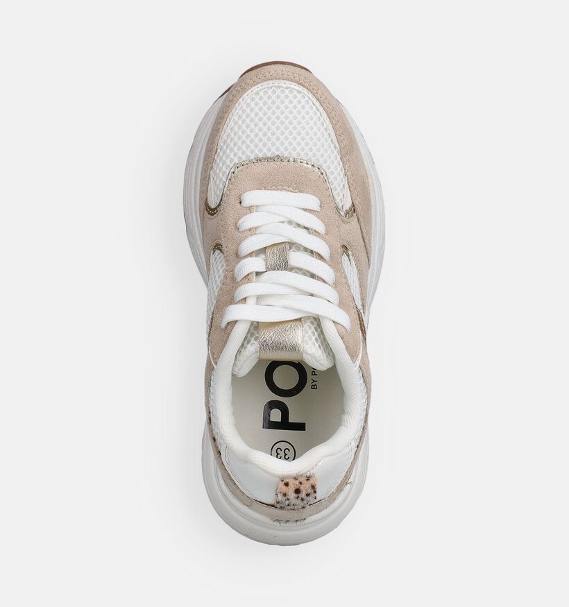 Posh by Poelman Beige/Witte Sneakers voor meisjes (370766)