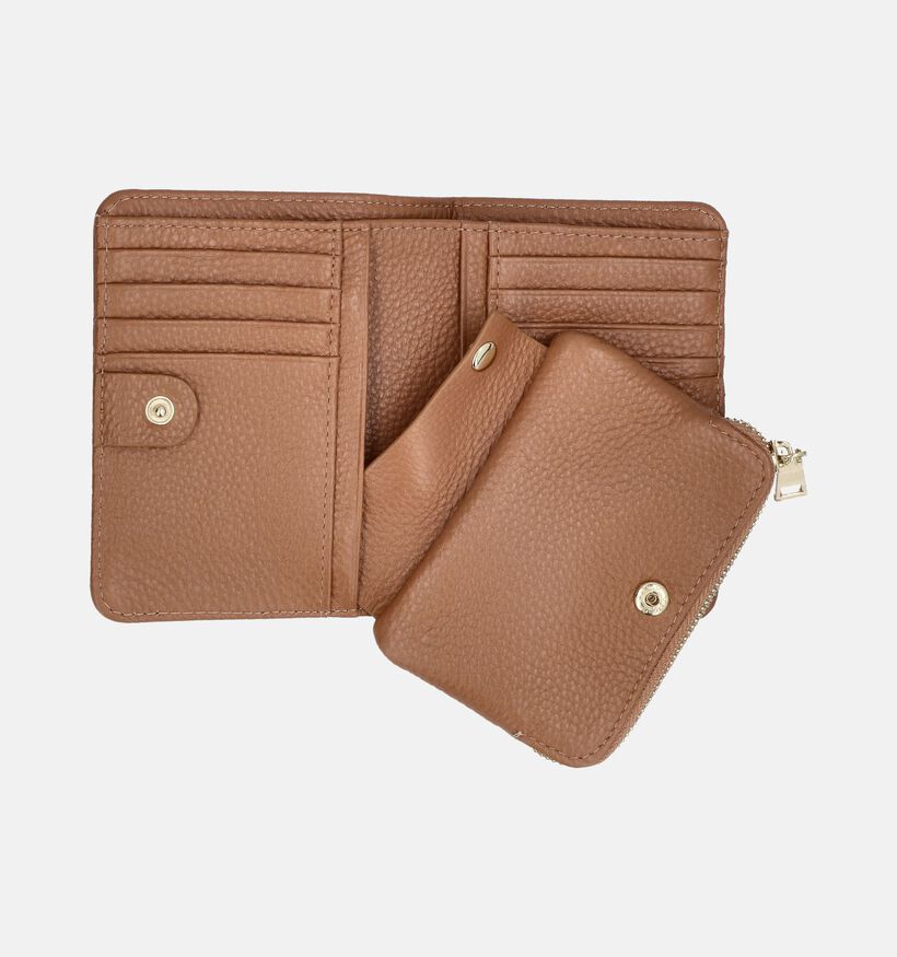 Crinkles Bruine Ritsportemonnee voor dames (373844)