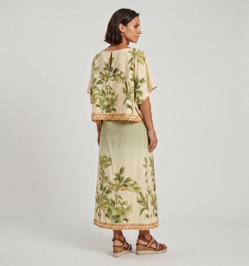 Vero Moda Heather Beige/Groene Lange Rok voor dames (379094)