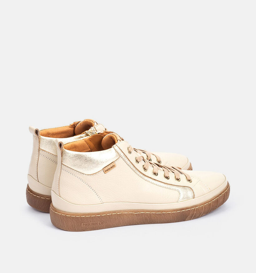 Pikolinos Lanzarote Baskets montantes en Ecru pour femmes (379312) - pour semelles orthop&eacute;diques