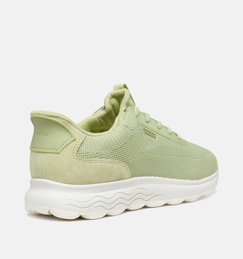 Geox Spherica Plus Lichtgroene Sneakers voor dames (368158) - geschikt voor steunzolen