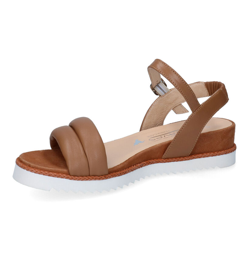 Softwaves Cognac Sandalen in leer (308339)