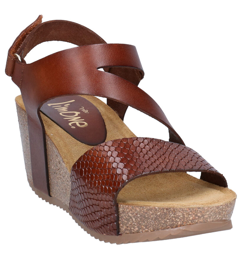 Via Limone Cognac Sandalen in leer (273195)